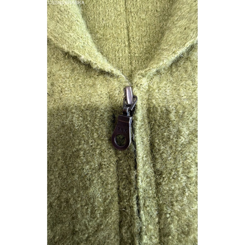 Jillian Jones Women's Vintage Green Boiled Wool Full Zip Jacket Sz XL - Picture 4 of 10